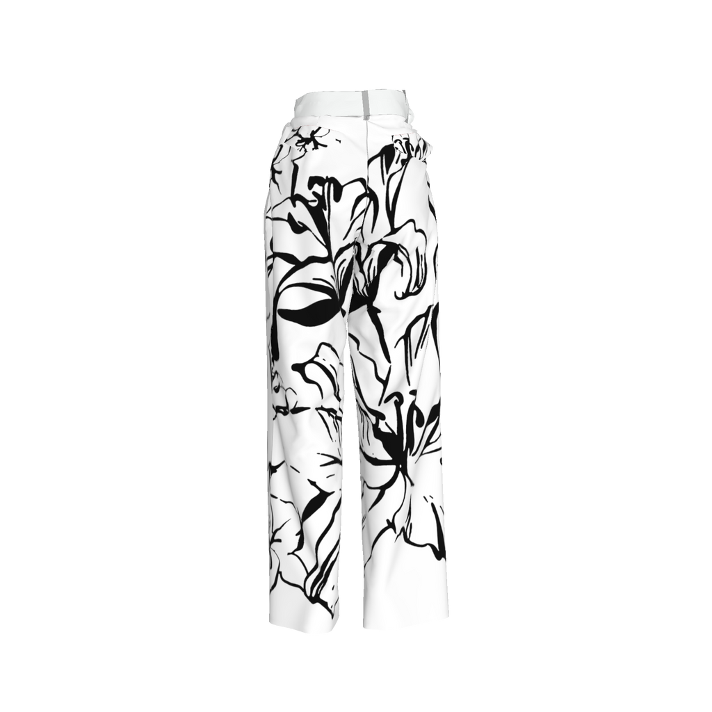 'Bayahibe Rose' Full Leg Pleated Pant