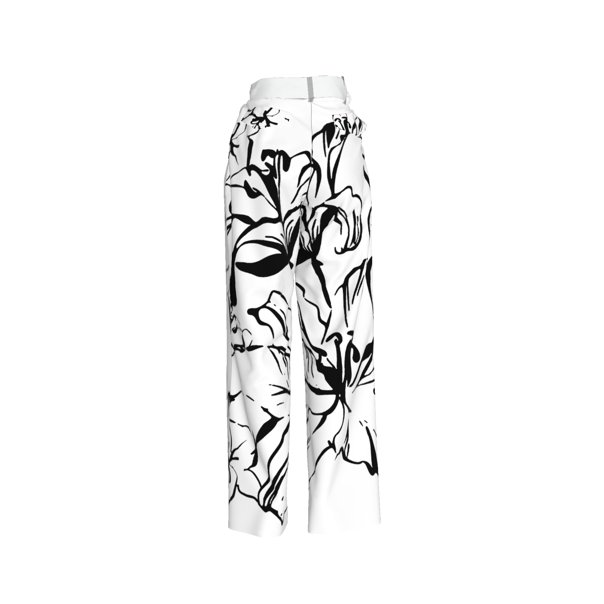 'Bayahibe Rose' Full Leg Pleated Pant